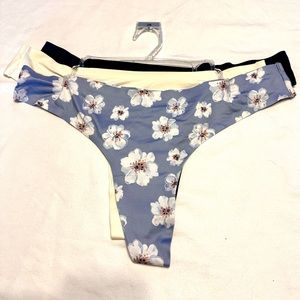 Tranquil & True Women's 3 Pack Thong Panties Brushed Micro Laser / Bonded